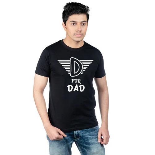 D for Dad Printed T-Shirt for Men - Premium Cotton Half Sleeve Round Neck Tee