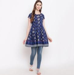 Ladies Indigo Short Kurti