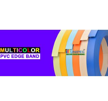 Multicolor edge band tape