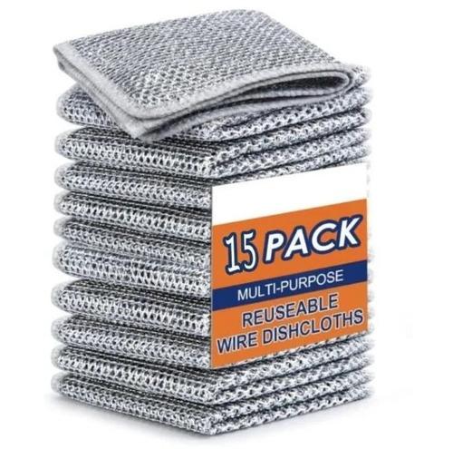 15 Packs Reusable Wire Dishcloths