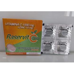 Raservit Vitamina C 1000mg + Zn 10mg Tablets