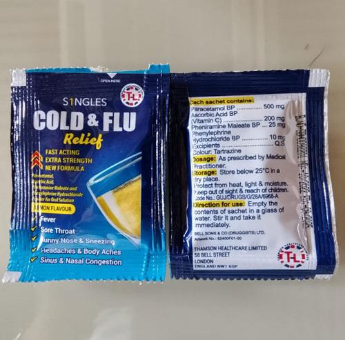 Singles Cold n Flu Relief Lemon Flavour