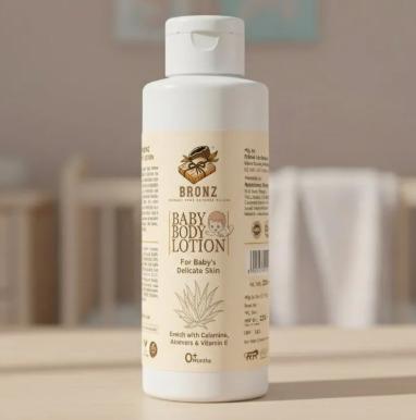 BRONZ Baby Body Lotion Enrich With Calamine, 0+ Months For Baby's Delicate Skin 200ml