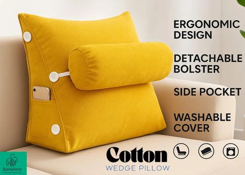 COUPLE Wedge Cotton Pillow Triangular With Lumber Support Half Moon (Full Slope) (Copy)