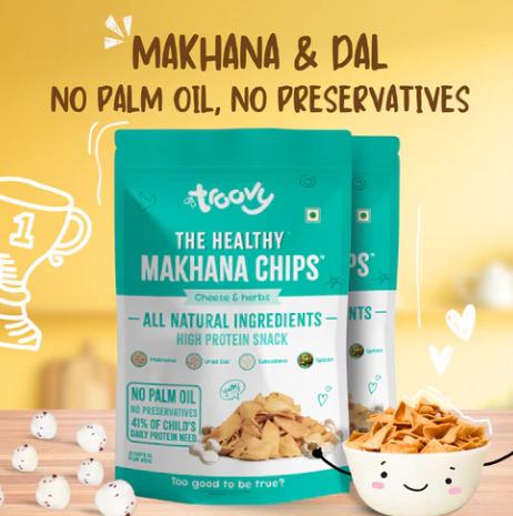 The Healthy High-Protein Makhana Chips (Cheese & Herbs)