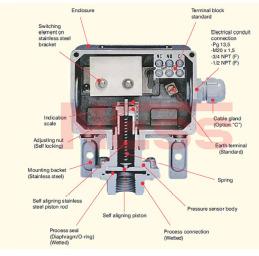 Pressure Switch / Pressure or Differential Switch (Spring Loaded)
