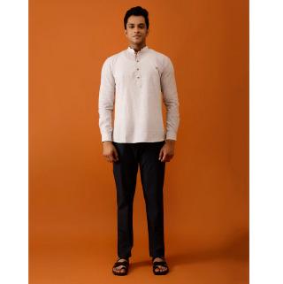 Short Kurta Off-White Full-Sleeve