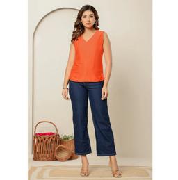 Women's Ombre Satin Sleeveless Top | V-Neck | Premium Soft Shine