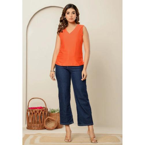 Women's Ombre Satin Sleeveless Top | V-Neck | Premium Soft Shine