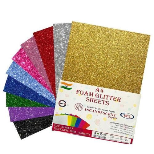 A4 Foam Glitter Sheets
