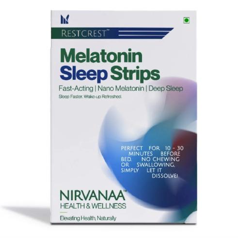 Nirvanaa Health & Wellness RESTCREST Melatonin Sleep Strips 5mg