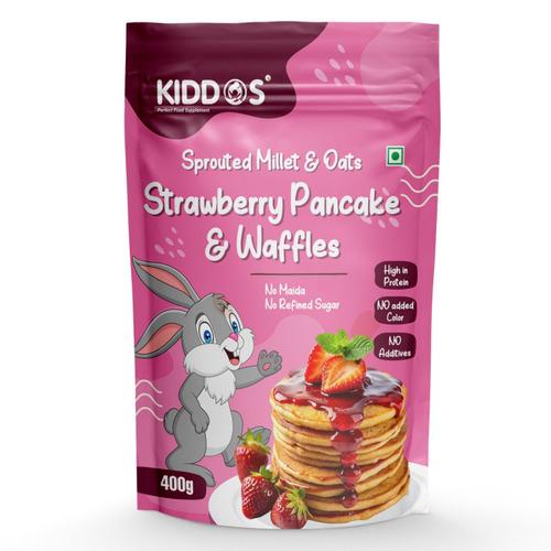 Sprouted Millet & Oats Strawberry Pancakes & Waffles