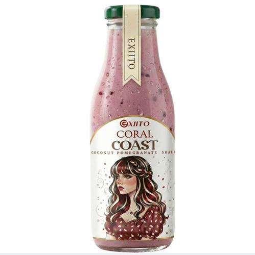 Coral Coast creamy coconut and tangy pomegranate shake