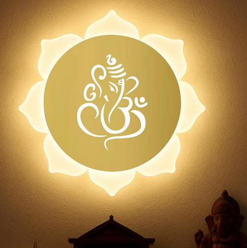 Flower Shape Ganpati Wall Light