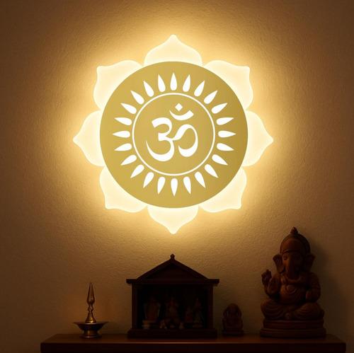 Flower Shape Om Wall Light - Gold