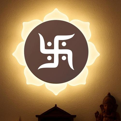 Flower Shape Swastik Wall Light - Rose Gold