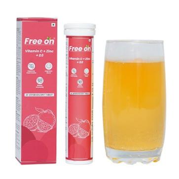 Vitamin C, Zinc, Vitamin D3 Effervescent Tablet