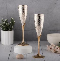 Brass Champagne Glass Set of 2
