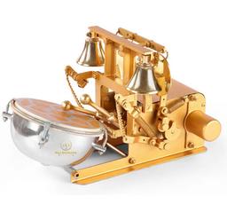 Brass Pooja Set | 7 Pcs & Automatic Aarti Machine For Home - Combo