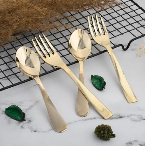 Brozne Dinner Dessert Spoon Fork Set (Pack of 12) - Glossy