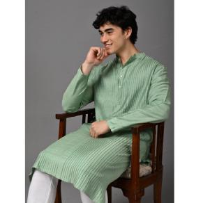 Pastel Green Textured Kurta