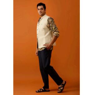 Multicolor Floral Nehru Reversible-Jacket