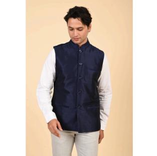 Navy Blue Nehru Jacket