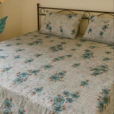 Majestic Cream 200 TC, 100% Printed cotton Bedsheet Double Bed
