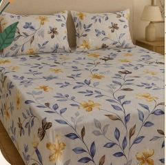 Floral 200 TC, 100% Printed cotton Bedsheet Double Bed