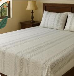 Thread work 200 TC, 100% Printed cotton Bedsheet Double Bed