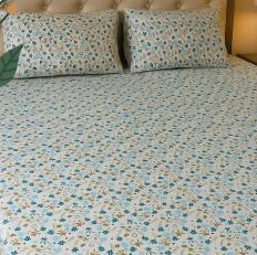 Green flor 200 TC, 100% Printed cotton Bedsheet Double Bed