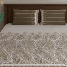 Green flora 200 TC, 100% Printed cotton Bedsheet Double Bed