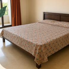 Flora print 200 TC, 100% Printed cotton Bedsheet Double Bed