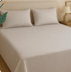 Pink geometrical 200 TC, 100% Printed cotton Bedsheet Double Bed