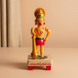 Handmade wooden Hanuman statue