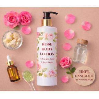 Rose body lotion