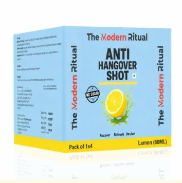 4-Pack Shot Box lemon Flavor â¢ Anti Hangover Shot Box