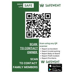 Safewent safety QR sticker
