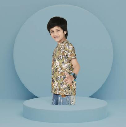 Green Soft Cotton Blend Fancy Digital Printed T shirt