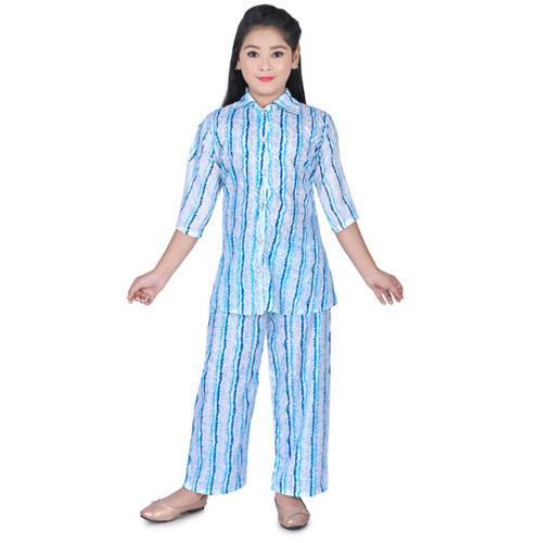 CO-ORD SET - COTTON PRINTED WITH LACE