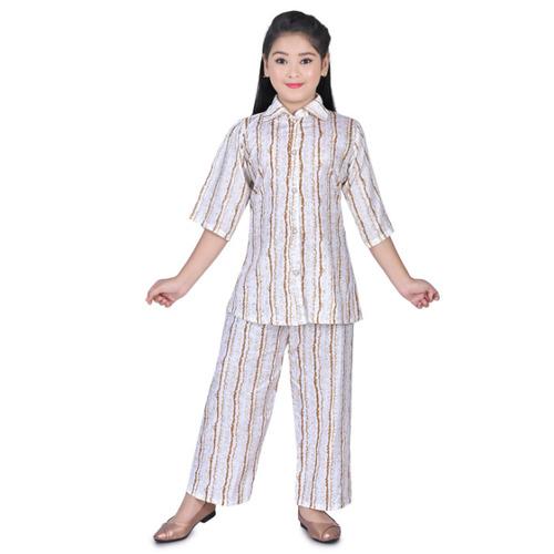 CO-ORD SET - COTTON PRINTED WITH LACE