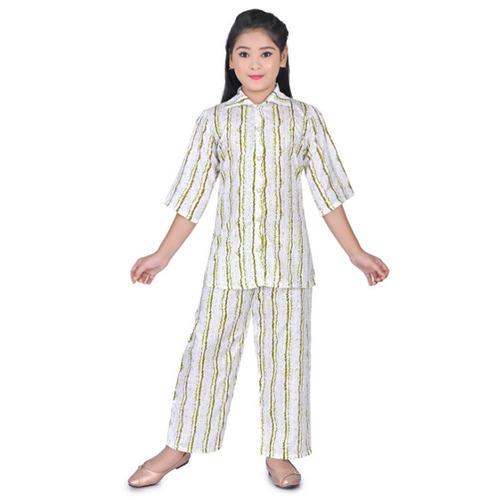 CO-ORD SET - COTTON PRINTED WITH LACE