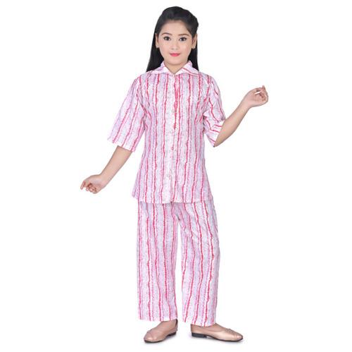 CO-ORD SET - COTTON PRINTED WITH LACE