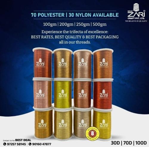 70d Polyester Kasab Zari Thread, 30d Nylon Kasab Zari Thread 