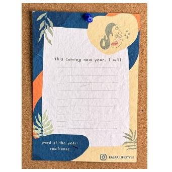 New Year Seed Paper Resolution Card- Notes