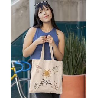 Kalaa Lifestyle Let Your Light Shine Premium Tote - Inspirational Everyday Carry