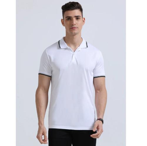 PrimoKnit Dotcell Polo - White with Black Tipping