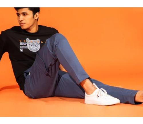 French Terry Blue Cargo Pants