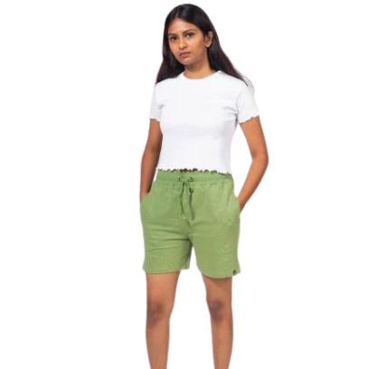 Elastic Waist Women Cotton Shorts