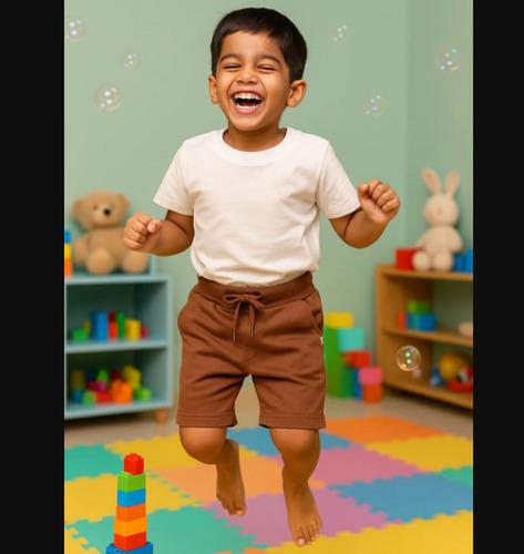 Boys Bamboo Brown Casual Shorts